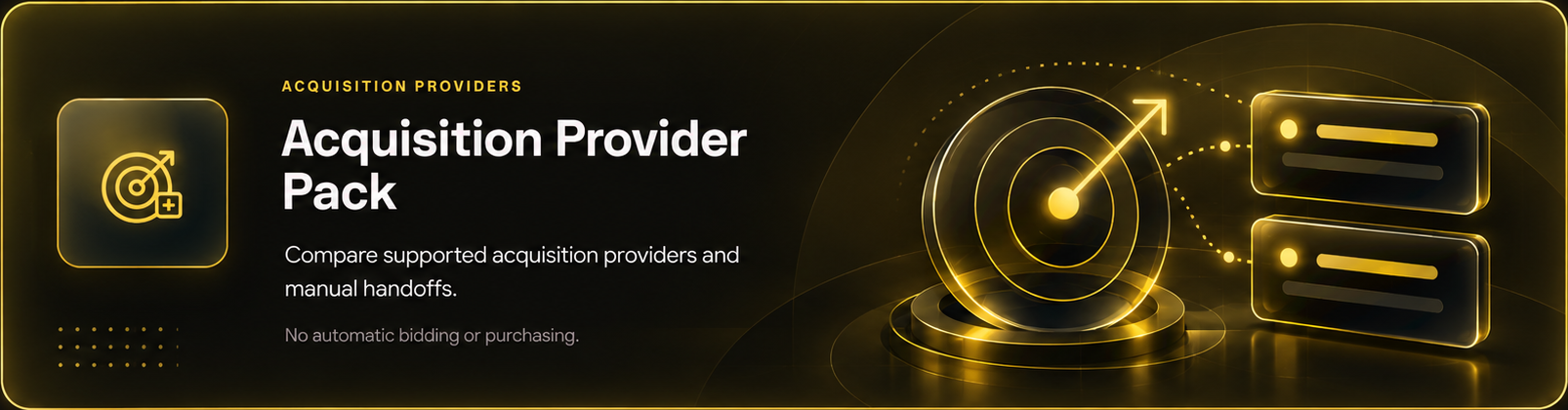 Acquisition Provider Pack add-on card