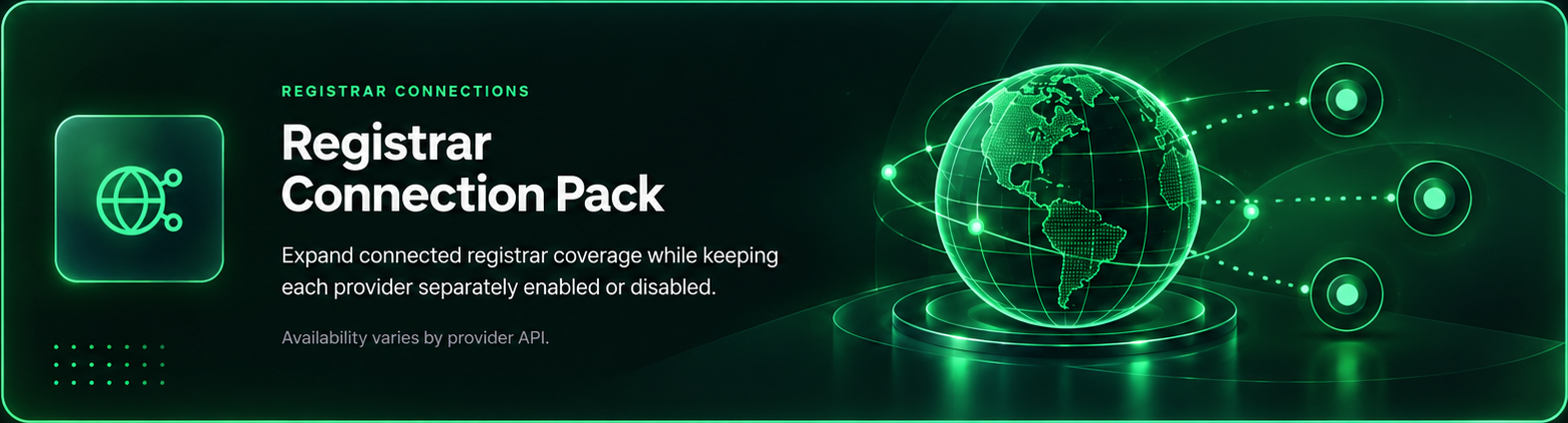 Registrar Connection Pack add-on card