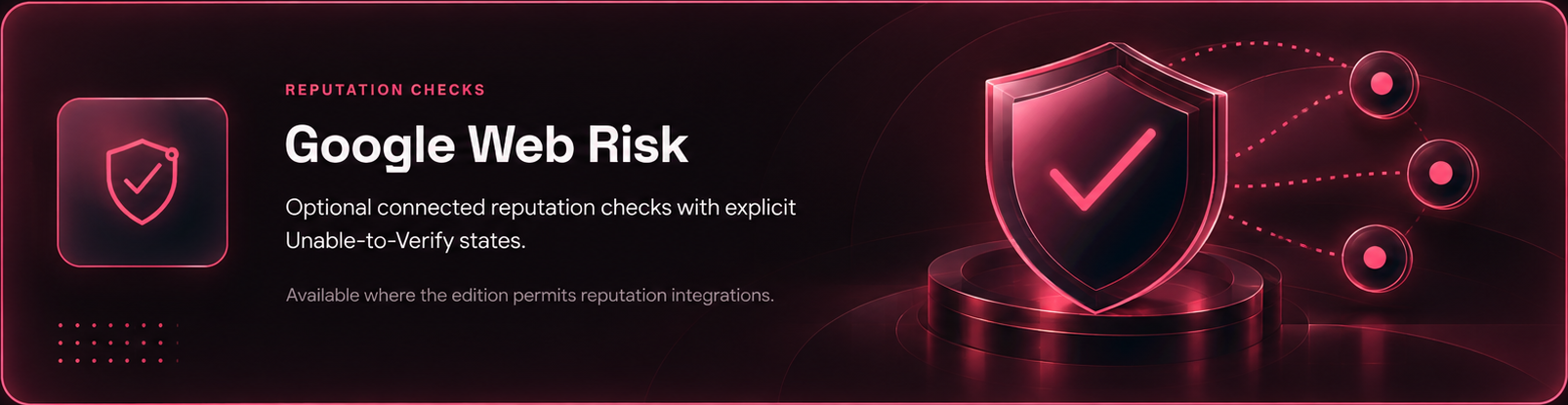 Google Web Risk add-on card