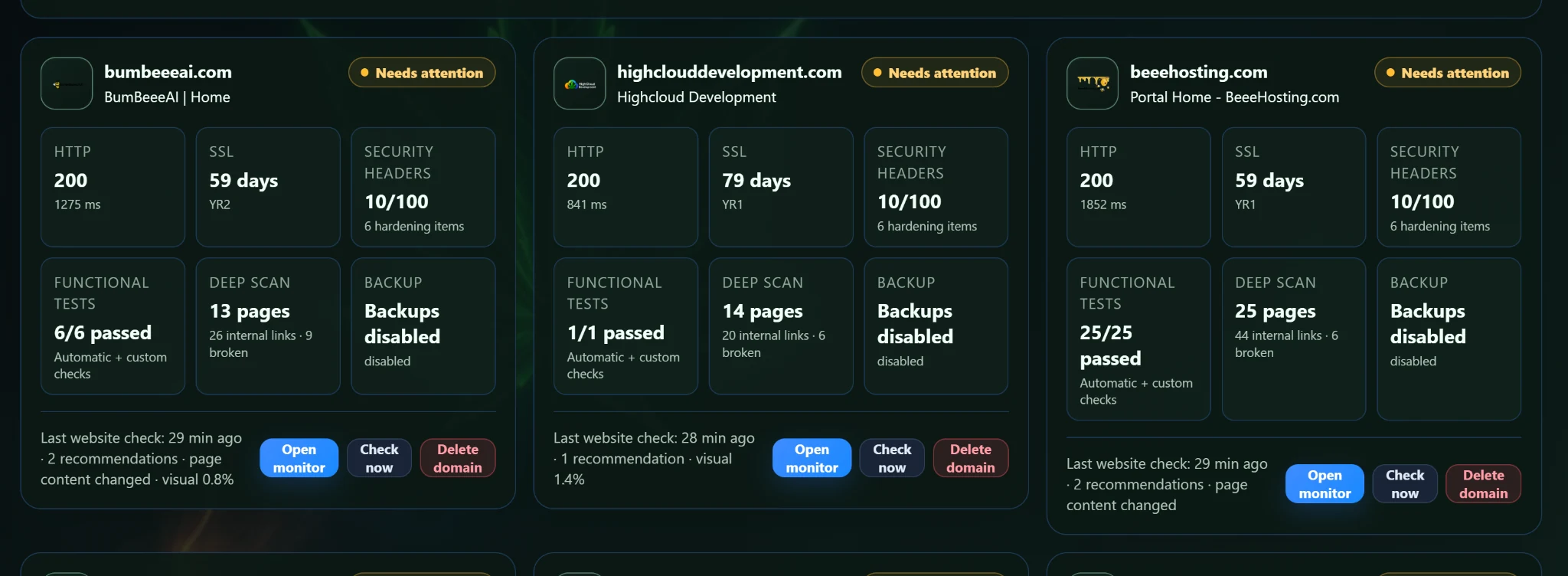 Website Monitoring